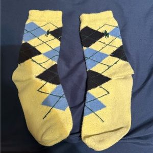 Polo Socks yellow blue dress socks
